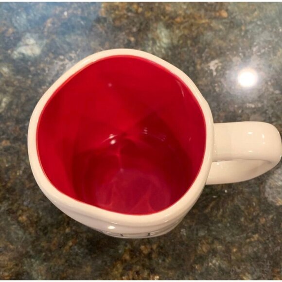 Rae Dunn ELF Mug Large Coffee Cup Christmas Ceramic Magenta Red Farmhouse Gift - Picture 6 of 7